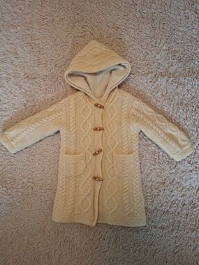 ISO Bonpoint Ivory Toggle Cardigan Size 2-3Y